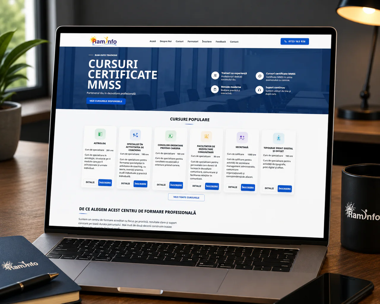 Preview website RAM Info realizat de BrandWave
