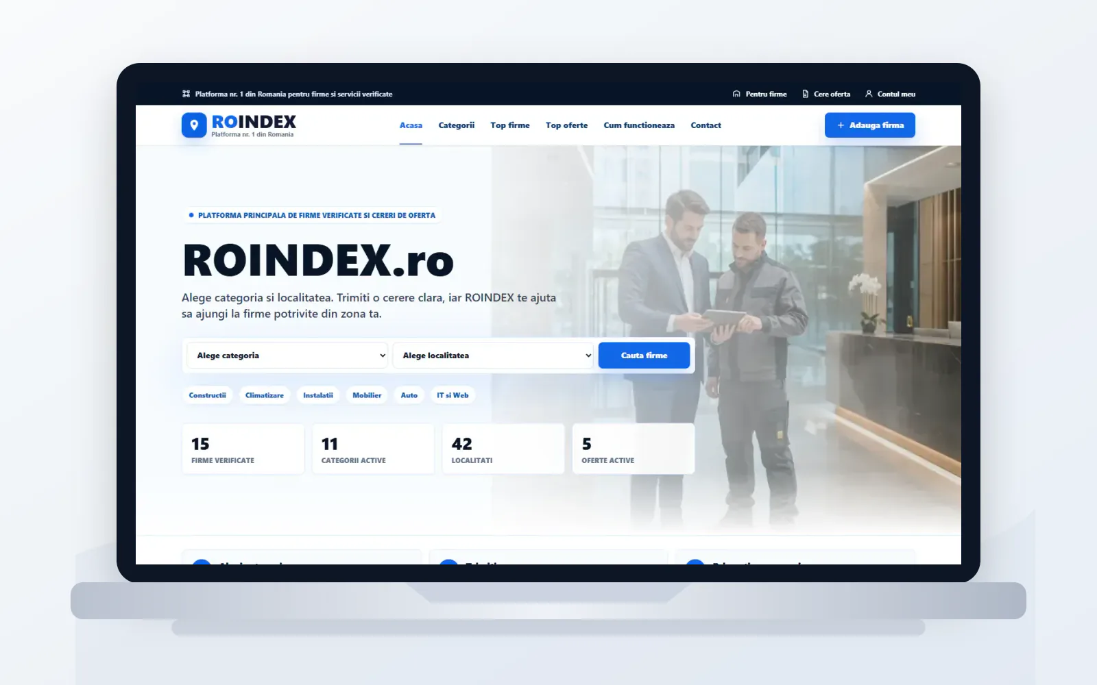 Preview website RoIndex.ro realizat de BrandWave